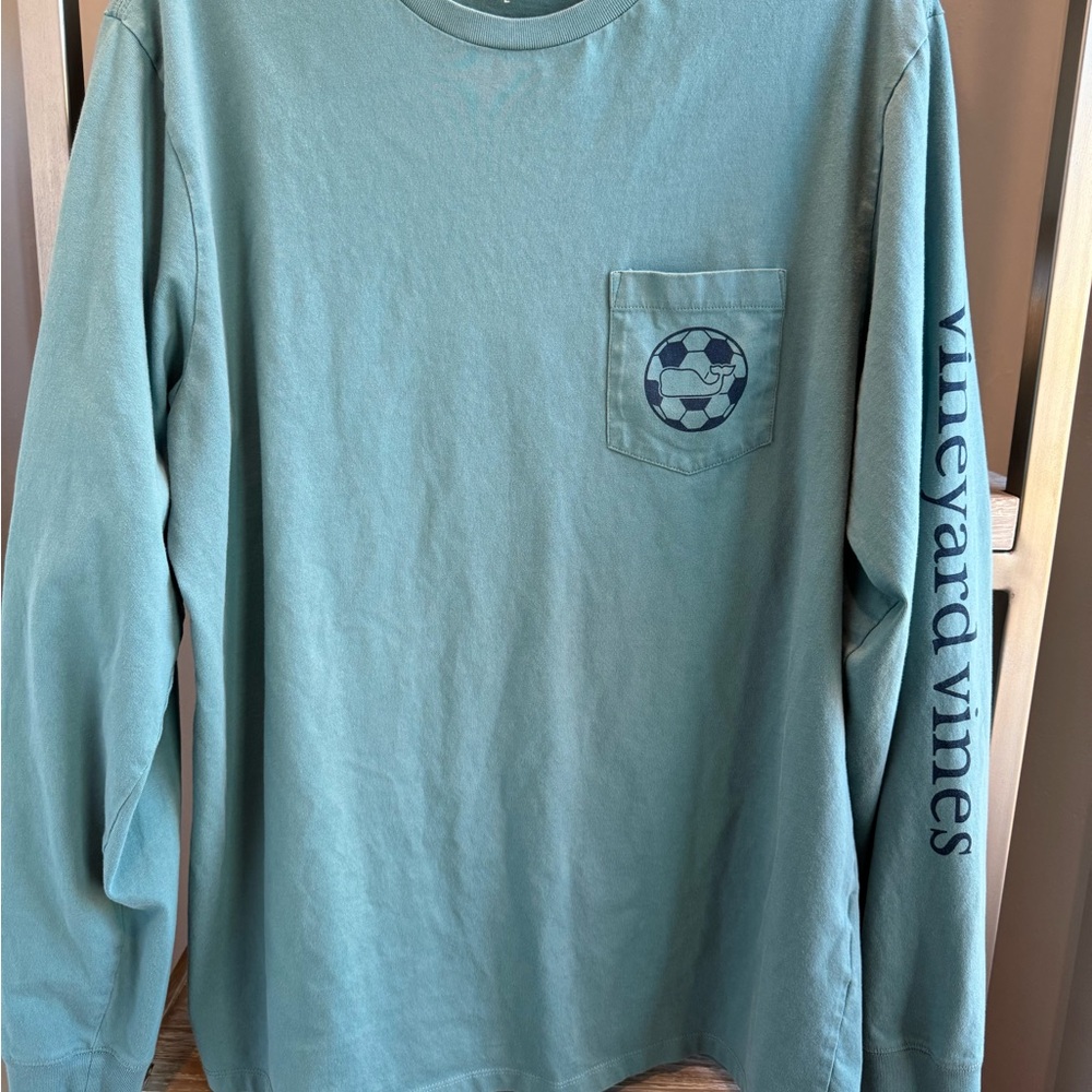 Vineyard Vines Mens Soccer Whale Dot LS Tee Lg
